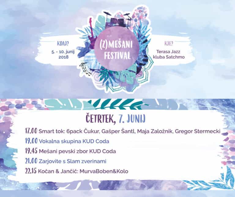 (Z)mešani festival: (Z)mešani četrtek – Satchmo, Maribor (7.6.2018)